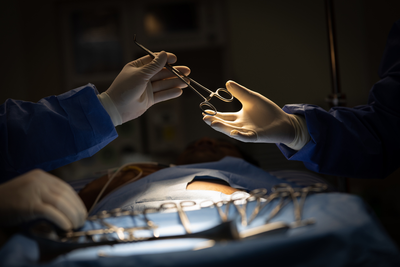 Doctors in the operating room during a surgery