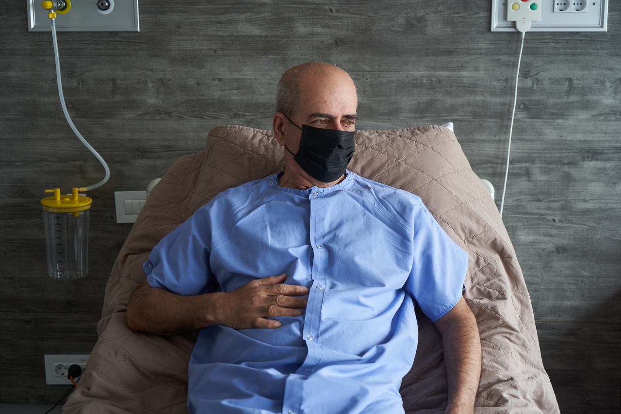 A man recovering while healing from COVID-19