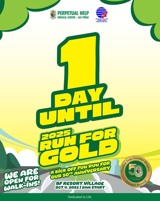 1 Day Until 2025 Run For Gold